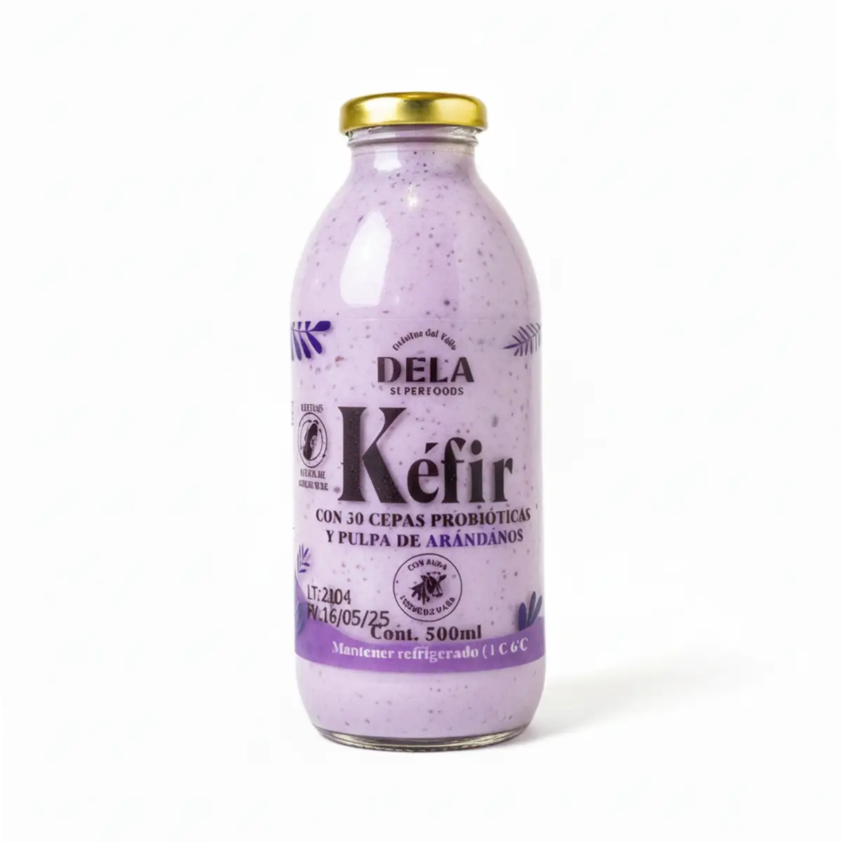 Kefir de Leche C/Arándano 500ml Dela