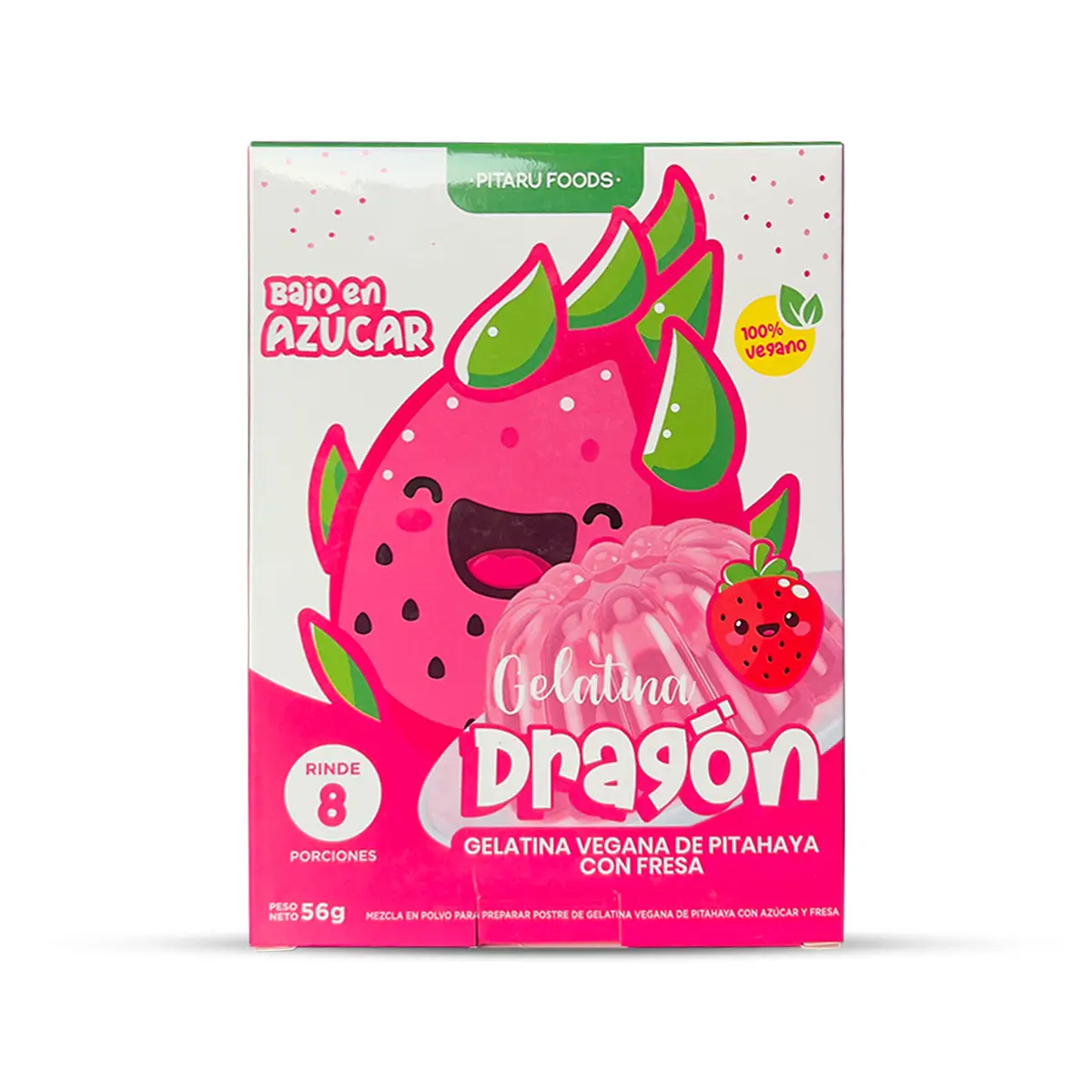 Gelatina de Pitahaya Bajo Azúcar 56gr PitaruFoods