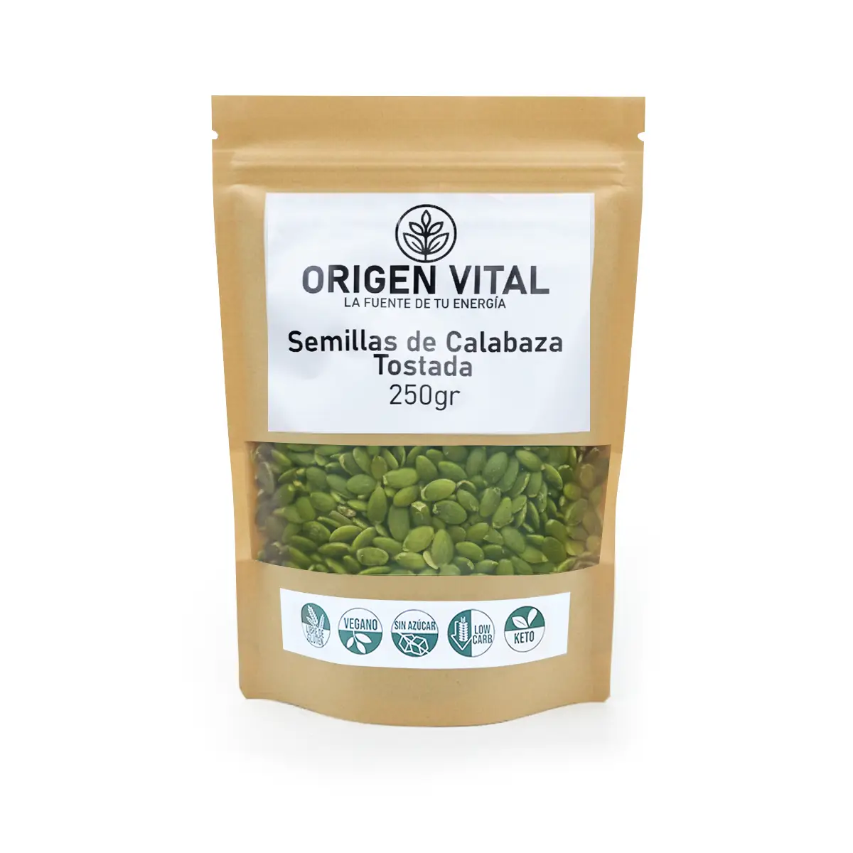 Semillas de Calabaza Tostada 250gr Origen