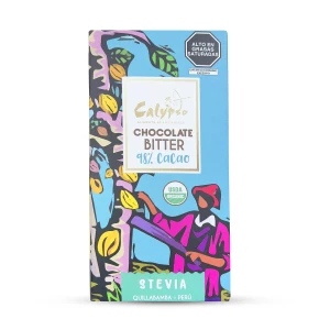 Chocolate Bitter 98% C/Stevia 50gr Calypso