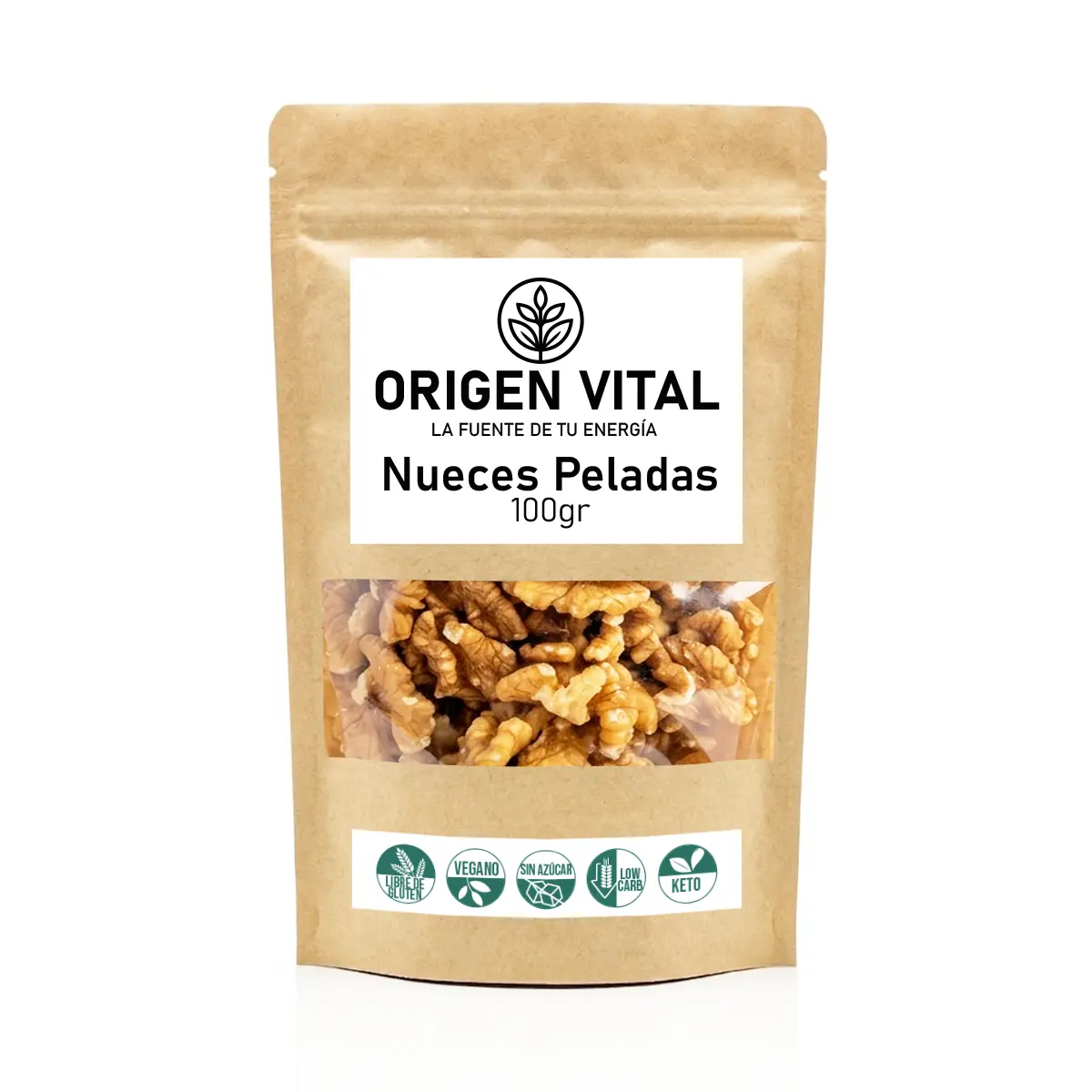Nueces Peladas 100gr Origen