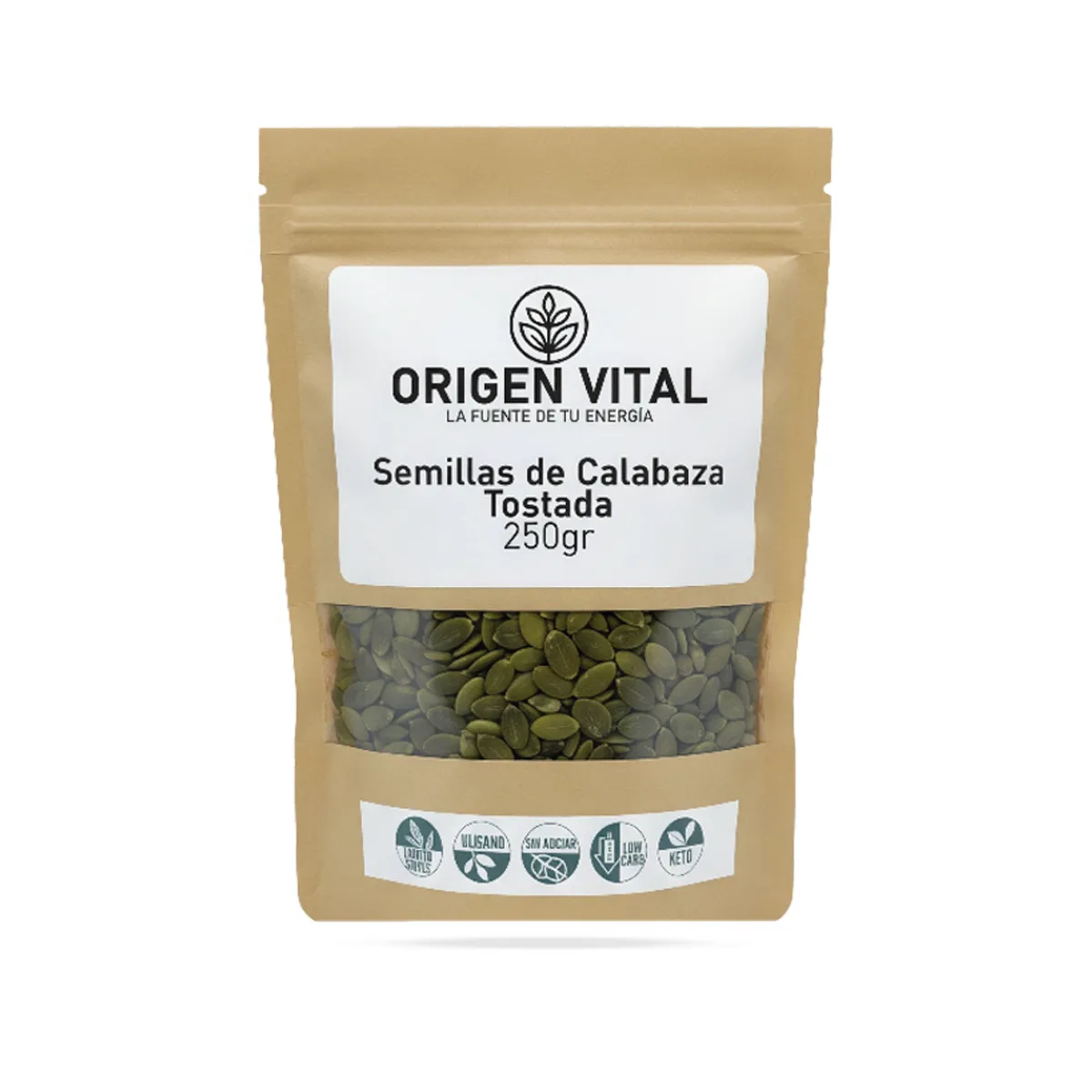 Semillas de Calabaza Tostada 250gr Origen