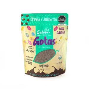 Gotas de Chocolate 70% C/Eritritol & Stevia Bolsa 200gr Calypso