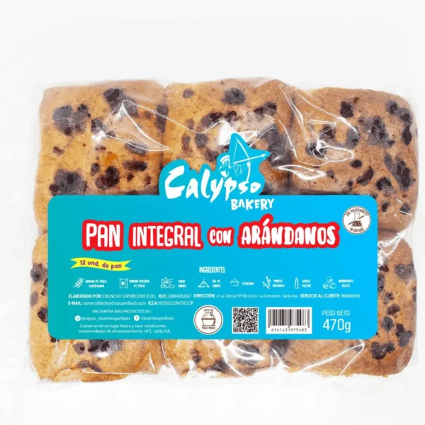 pan de arandanos pan integral de arandanos