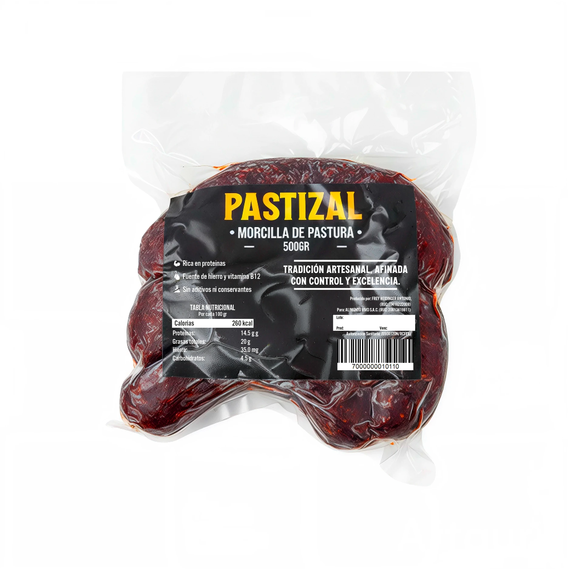 Morcilla de pastura 500gr Pastizal