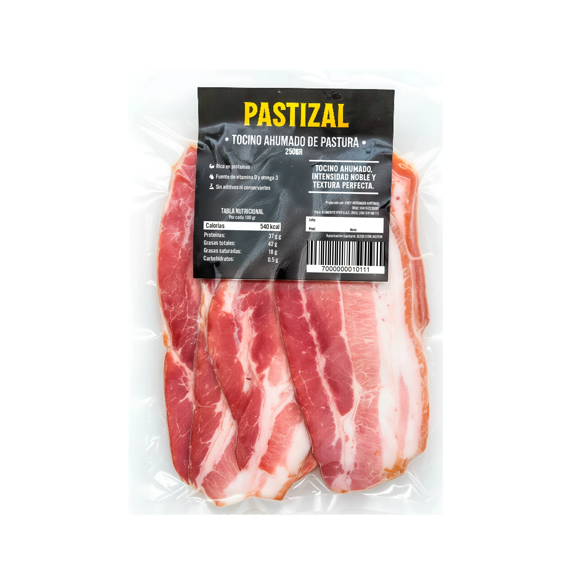 Tocino ahumado de Pastura 250gr Pastizal
