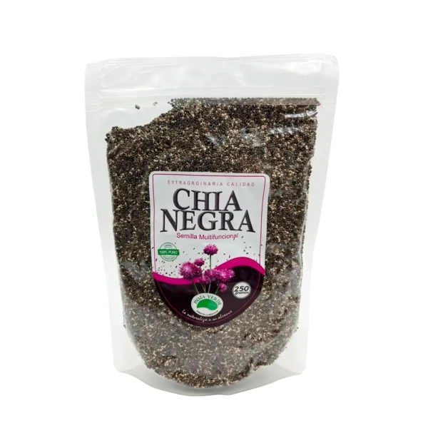 chia negra hoja verde semillas de chia