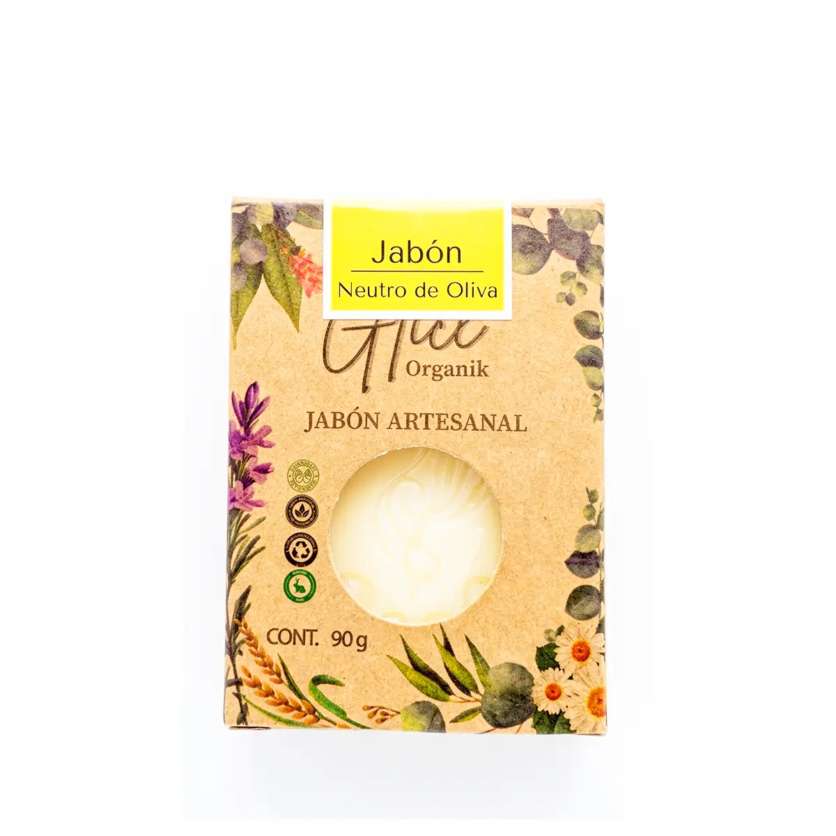 Jabon Neutro de Oliva 90gr Glice