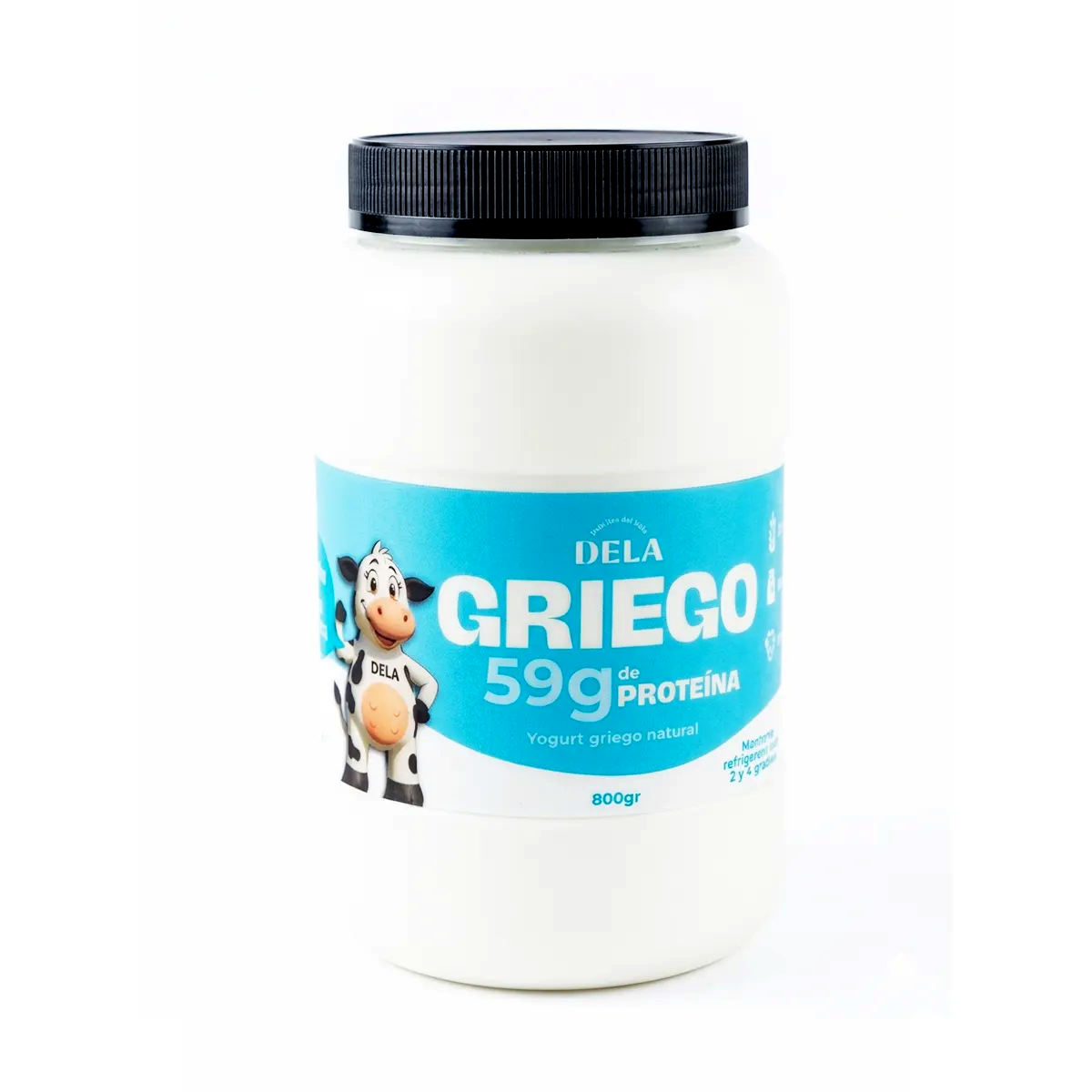 Yogurt Griego Natural de 800gr Dela